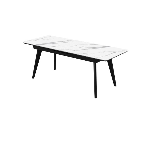 Стіл АТЛАНТА 140(180)*80*76 Laminam Bianco Statuario Venato (5mm)