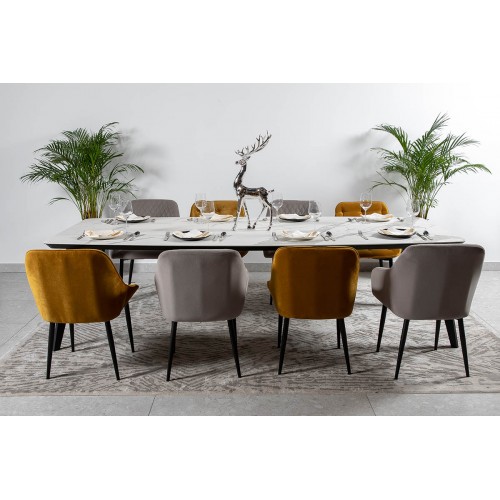 Стіл DETROIT 260х120х76 Laminam Bianco Statuario Venato (5mm)