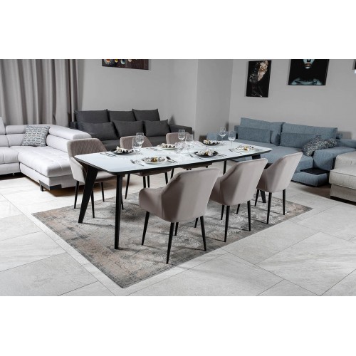 Стіл DETROIT 240х100х76 (скло біле) SKW-002