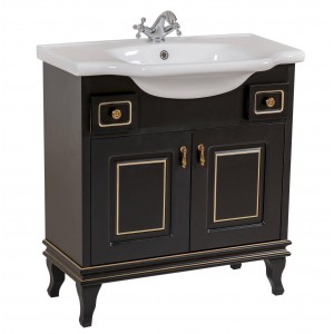 Тумба Беатріче 80 см З Умивальником Нью Класік Чорна