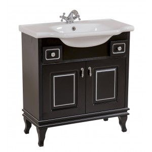 Тумба Беатріче 100 см З Умивальником Нью Класік Чорна