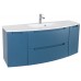 Меблі "HEADWAY" (MARITIME-BLUE-MATT) 80 см з умивальником "Дельта" (консольні)
