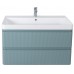 Меблі "Акцент ЛЮКС" (MINERAL-BLUE-MATT) з умивальником Deep 90 см (консольні)