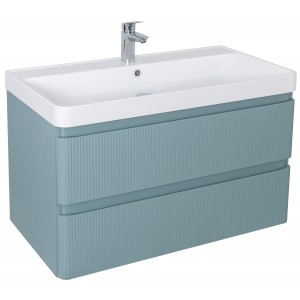 Меблі "Акцент ЛЮКС" (MINERAL-BLUE-MATT) з умивальником Deep 90 см (консольні)