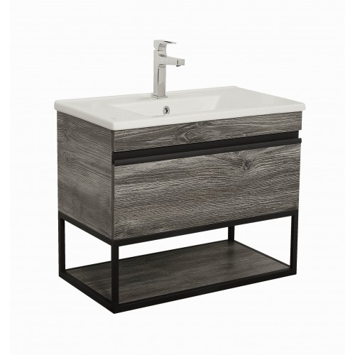 Тумба Лофт Айрон дуб морас 65 см з умивальником Arte консольна