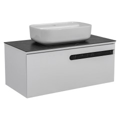 Тумба Остiн білий мат зі стільницею 70 см та умивальником "Aqua" 60 см