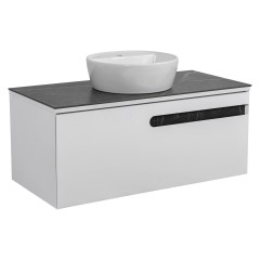 Тумба Остiн білий мат зі стільницею 70 см та умивальником "One" 42 см