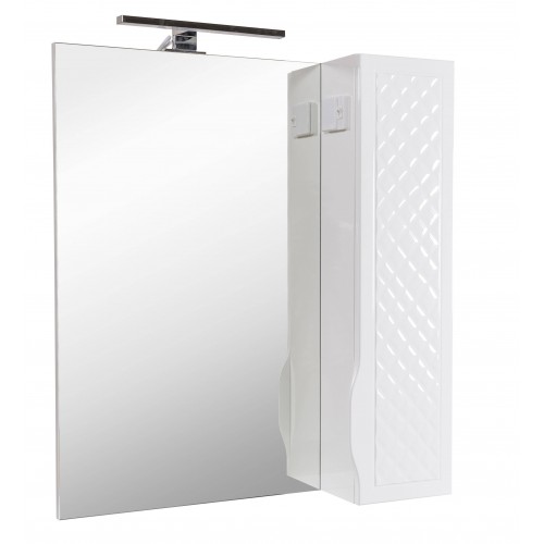 Дзеркало Родорс 55 см з пеналом праворуч і підсвіткою