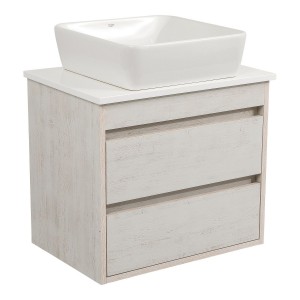 Тумба Шельф (нордленд) 65 см зі стільн. Loft-Iron та ум. "One" 46*46 см (квадрат) (конс.)