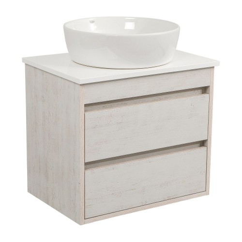 Тумба Шельф (нордленд) 65 см зі стільн. Loft-Iron та ум. "One" 46 см (круг) (конс.)