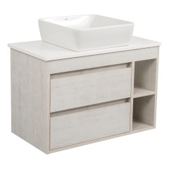 Тумба Шельф (нордленд) 100 см зі стільн. Loft-Iron та ум. "One" 46*46 см (квадрат) (конс.)