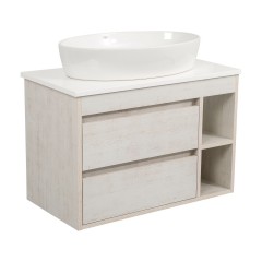 Тумба Шельф (нордленд) 100 см зі стільн. Loft-Iron та ум. "One" 67 см (овал) (конс.)