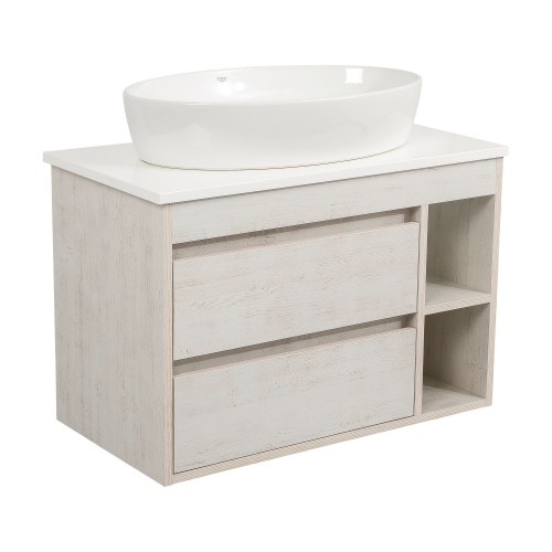 Тумба Шельф (нордленд) 100 см зі стільн. Loft-Iron та ум. "One" 67 см (овал) (конс.)