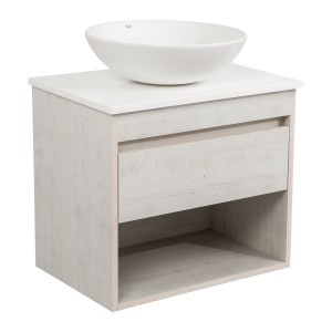 Тумба Шельф (нордленд) 65 см (1 ящик) зі стільн. Loft-Iron та ум. "Zero" 46 см (конс.)