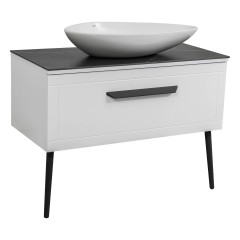 Тумба Сiєна білий мат со стільницею 70 см и умыв. Olive 74 см