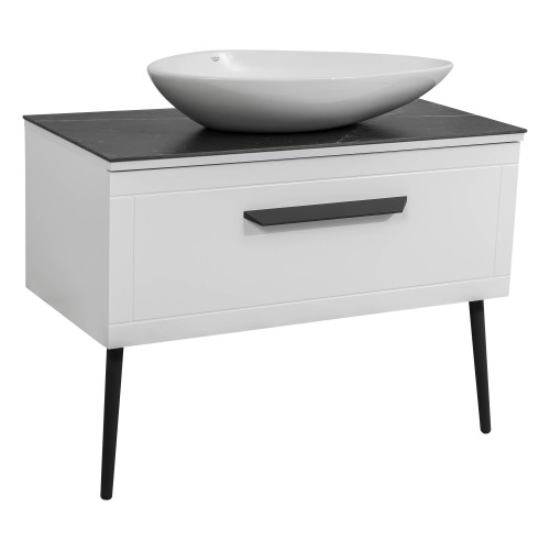 Тумба Сiєна білий мат со стільницею 70 см и умыв. Olive 74 см