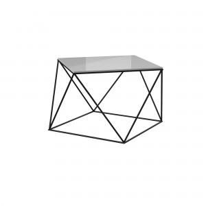 Стіл журнальний Локка 60x60x45 біле скло